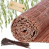 BOOGARDI Weidenmatte - 20 Größen - Weidenzaun 160 cm hoch x 500 cm lang - Sichtschutzmatte Balkonverkleidung Sichtschutz Garten Zaun Balkon Sichtschutzzaun Holz