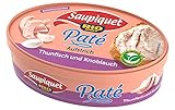 Saupiquet Rio Mare Thunfisch Brotaufstrich Thunfisch & Knoblauch, Cremiger Aufstrich für Brote, Wiederverschließbare Dose, Voller Thunfisch Genuss, 115g