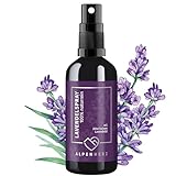 Alpen Herz Lavendelspray - 100 ml naturrein mit ätherisch Lavendelöl - für Kopfkissen Raumduft Kissenspray Duftspray Toilette Schafspray sleep spray Duftspray Toilette WC Duft Yoga Spray Geschenk