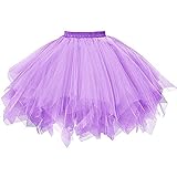 Tüllrock Lila, Tullerock Damen, Tüllrock Damen Tütü Rock Tutu Tanzrock Elastische Hohe Taille Tutu Röcke Tütü Petticoat Multi-Schichten Für Halloween Karneval Cheerleader Kostüm