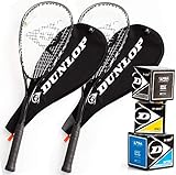 Dunlop Squashset: 2X Squashschläger BIOTEC LITE TI Silver...