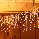 15M 600LED Eisregen Lichterkette Außen Innen,Weihnachten Lichterketten Außenbereich mit Timer,IP44 Wasserdicht 8 Modi Weihnachtsbeleuchtung Lichtervorhang Außen für Balkon,Party,Traufe,Geländer