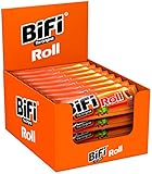 BiFi Roll – 24er Pack (24 x 45g) - Salami Snack in einem lockeren Teig – Original Wurstsnack To Go - für Unterwegs, im Büro oder beim Sport - mit Pfeffer, Koriander und Knoblauch