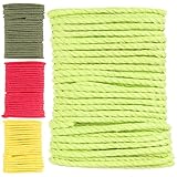 NUOBESTY 4 Rollen 2mm Gewachste Baumwollkordel für Armband und Halskettenherstellung Bunte Bastelschnur 3m Selbstgemacht Schmuckfaden für Handarbeiten und Dekoration