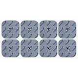 8 TENS-EMS Elektroden-Pads 5x5 cm - Kompatibel mit TENS-Geräten & EMS-Trainern von Sanitas (wie SEM 40,41) & Beurer (wie EM 40,41) | Wiederverwendbar | Zertifiziertes Medizinprodukt von axion