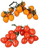 Deko Cherry Tomaten Bund Kunstobst Kunstgemüse künstliches Obst Gemüse Dekoration (2er Set)