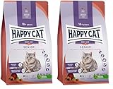 Happy Cat 70610 - Senior Atlantik Lachs - Katzen-Trockenfutter für Katzensenioren ab dem 8. Lebensjahr - 300 g Inhalt (Packung mit 2)