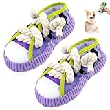 CVASNF Welpenspielzeug, 2 Stück Hundespielzeug Quietschend Niedliches Schuhdesign Hundespielzeug für Kleine Hunde und Welpen