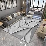GX-YJX Teppich Kinderzimmer Maedchen Decoration Bedroom Teppich Grauer minimalistischer Stil elegant dekorierter Wohnzimmerteppich waschbar Teenager Deko Kuscheliger Teppich 80X160CM