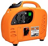 CROSS TOOLS Benzin Inverter Stromerzeuger - Stromaggregat - Generator (2.800 W max. Leistung, 2x 230 V; 2x 12 V Steckdosen, Display, Inverter ermöglicht Laden von Laptop, Handy) CPG 3000 INV, 68038