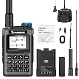 QUANSHENG UV-K1 Walkie-Talkie Handheld Ham Radio, Air Band Receive 50-600MHz, Wireless Copy, One Key Frequency Match, Type-C Charging, NOAA Weather, 200 Kanäle, VOX, tragbares Zwei-Wege-Radio