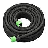 Relaxdays Tropfschlauch, 25 m, Perlschlauch zur Bewässerung von Hochbeeten und Hecken, Wasserschlauch, Garten, schwarz