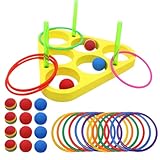 Ringwurfspiel - Schwimmendes Schaumstoff-Wurfspiel Für Pool - Schaumstoff Schwimmspielzeug Mit Bällen Motorikübungen Schwimmaktivitäten Für Familie Garten Und Sommer