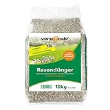 versando Rasendünger Frühjahr Sommer Herbst Langzeitdünger 10kg für ca. 300m² sattgrünen Rasen, ganzjährig - ohne Moos und Unkraut, NPK-Dünger