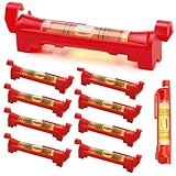 10 Stück Schnurwasserwaage, Rot Wasserwaage Schnuur, Schnurlinien Richtwaagen, Schnurwasserwaage Profi, Schnur Klein Schnurwasserwaage, für Maurerarbeiten, Klempnerarbeiten, Rinnenarbeiten