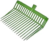 Kerbl Dunggabel Premium (Farbe grün, ohne Stiel, mit 17 Zinken, aus verschiedenen Kunststoffen, erhöhte UV-Stabilität) 323476