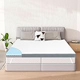 Zoelik Topper 160x200cm, 3D Airflow 8cm Höhe Gelschaum Matratzentopper, Atmungsaktive Memory Foam Mattress Topper fur Bett Boxspringbett Schlafsofa