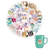 100 Stück Kawaii Sticker,Cute Stickers,Kawaii Tiere StickerSet,Aufkleber Kinder,Wasserdichte VinylSticker,Für Laptop Handyhülle Koffer Helm Skateboard Snowboard Auto Fahrrad Macbook