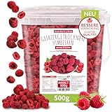 Himbeeren gefriergetrocknet, KEINE Chinaware, 500g gefriergetrocknete ganze Früchte, frei von Zusatzstoffen, fruchtig, in Deutschland hergestellt