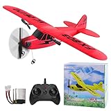 Henakmsl RC Flugzeug,2 CH Ferngesteuertes Flugzeug 2,4 GHz RC Flugzeug rtf für Anfänger, Kinder und Erwachsene,Flugzeug Spielzeug mit USB-Aufladung Rot