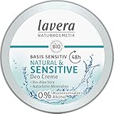 lavera Deo Creme basis sensitiv NATURAL & SENSITIVE - mit Bio-Aloe Vera & natürlichen Mineralien - 48 Stunden zuverlässiger Schutz - Naturkosmetik - vegan - Bio (1 x 50 ml)