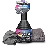 detailzone Auto Pflege Set: 1x Dr. Wack A1 HIGH END Spray Wax Lack-Versiegelung, Wachsversiegelung + Basic Mikrofaser + Premium Flausch 520GSM Poliertuch