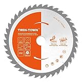 TWIN-TOWN HM Kreissägeblatt Holz 254x30mm Z40, Reduzierring 20 mm, Ideal für Bauholz Naturholz Hartholz Schalholz Faserplatten Leimholz zum Sägen mit Gehrungssäge und Tischkreissäge