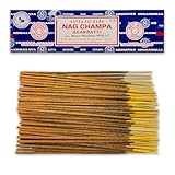 Satya Nag Champa Räucherstäbchen – 1 Packung mit 100 g (70–80 Stäbchen) – Aromatherapie – Meditation – Yoga – Packaging Eco-Friendly