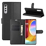 betterfon | LG Velvet 5G Hülle Handy Tasche Handyhülle Etui Wallet Case Schutzhülle mit Magnetverschluss/Kartenfächer für LG Velvet 5G Schwarz