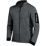 FHB Herren Strick-Fleece-Jacke 'Christoph' Größe 4XL in anthrazit-schwarz, 1 Stück, 79595-1220-4XL