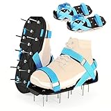 byhsports Rasenbelüfter-Schuhe, Grasbelüfter-Sandalen, robuste Rasenschuhe, Spikes, Grasbelüfterschuh, Universalgröße für Hof, Terrasse, Garten, Gras, Rasen