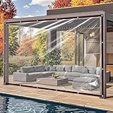 QOFLY Transparente Plane mit ösen,2X1M durchsichtige Plane, Plane transparen,Planen & Spanngurte