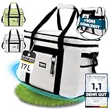 five dots Kühltasche faltbar 17l zum Einkaufen & Picknick [grau]- Kühltasche Auto als Thermotasche & Picknicktasche Auto - Mehr Organisation mit Kühltasche Gross - Lunch Tasche & Mini Kühlbox