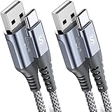 sweguard USB C Kabel 3.1A [2Stück 3m] Schnellladung, Nylon Type CLadekabel für Samsung Galaxy S24 S23 S22 S21 S20 Plus/Ultra/FE,iPhone 15 Pro Max,Note20,A72 A71 A52 A51 A50,M31 M30s M20