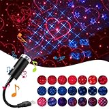 AUTOXBERT LED Auto Decke Starlight, USB Nachtlicht Auto Sternenhimmel, 3 Farben & 24 Lichteffekte, Atmosphäre Licht für Auto/Zuhause/Party/Schlafzimmer, Plug and Play