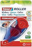 tesa Roller Kleben Permanent ecoLogo - Nachfüllbarer Kleberoller mit reißfestem Band & doppelseitigem Klebefilm - lösungsmittelfrei - 14 m x 8,4 mm