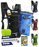 SASMO Sports® Trinkrucksack (schwarz) mit Thermofach |...