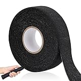 Schläger Tape, Rutschfestes Hockeyschlägerband 25m × 25mm Selbstklebendes Griffband Sportgriffband Rutschfestes verschleißfestes Schlägerband für Badmintongriff Golfschläger Tennisschläger (Schwarz)