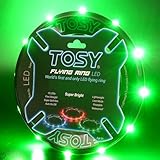 TOSY Fliegender Ring – 16 Millionen RGB-Farben oder 12 LEDs, hell, automatisches Aufleuchten, sicher, wasserdicht, leichtes Frisbee, Geschenk zum Geburtstag, draußen/drinnen für Jungen/Mädchen/Kinder