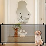 Treppenschutzgitter Hund, Hunde Türschutzgitter 180 x 78 cm, Hundebarrieren Hunde, Tragbare Absperrgitter für Baby und Hunde, Treppenschutzgitter ohne Bohren für Treppen Haustier Türen Flur