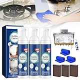 Küchenschaumreiniger Foam Cleaner Schäumender Schwerölfleckenreiniger, Allzweckreiniger, Kraftvolle Entfernung von Öl und Flecken, Fettlöser Küche, Geeignet für Küche, Wc, Böden, Glas (1, 3 Pcs)