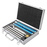 Drechseleisen Set, Verstellbare Drechselmesser mit Koffer, Hartmetall-Schneidplatten, Wendeplatten für Drehmeißel