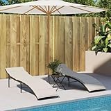 Tidyard Gartenliege Campingliege Sonnenliege Saunaliege Gartenmöbel Strandliege Liege Relaxliege Liegestuhl für Garten Terrasse Schwimmbad 2 STK.mit Auflagen Braun Poly Rattan