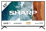 SHARP 55BN6EA Android TV 139 cm (55 Zoll) 4K Ultra HD LED Fernseher (Smart TV, Harman Kardon, Dolby Atmos)
