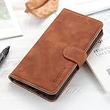 BellaCase Handyhülle für LG Velvet, Robuste praktische LG Velvet Klapphülle mit Handytasche, Braun