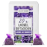 20 Lavendelsäckchen mit französichem Lavendel I Mottenschutz für Kleiderschrank I Lavendel Duftsäckchen Kleiderschrank by KLUIZ Home