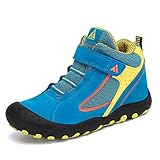 Mishansha Wanderschuhe Jungen Leicht Trekkingschuhe Mädchen rutschfeste Wanderhalbschuhe Atmungsaktive Outdoorschuhe Blau Gr.38