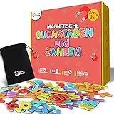 Smart Panda Magnetische Buchstaben und Zahlen für Kinder - Magnetisches Alphabet-Set - Kühlschrankmagneten für Kinder, ABC-Lernspiele für Kleinkinder zum Buchstabieren Lernen, Lesen und Phonetik üben