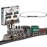 Spielzeug-Lokomotive, realistischer elektrischer Zug, batteriebetriebene Züge, elektrische Klassische Spielzeugeisenbahnen, Eisenbahn-Puzzle, langes Gleisset, Güterwagen-Spielzeug, perfekt für Kinder