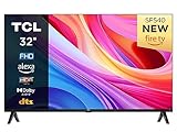 TCL 32SF540 - 32 Zoll FHD Smart Fernseher - HDR & HLG-Dolby Audio-DTS Virtual X /DTS-HD-Metall Randlos-Dual-Band Wifi 5-mit Fire OS 7 System